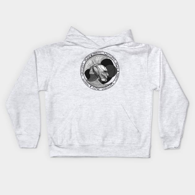 INDORIL PUBLISHING HOUSE B&W Kids Hoodie by Hieronymus7Z